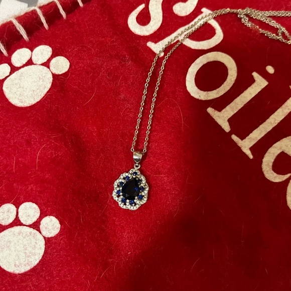 Beautiful Diana tribute charm. I believe it’s factory made Sapphires. - Picture 3 of 5